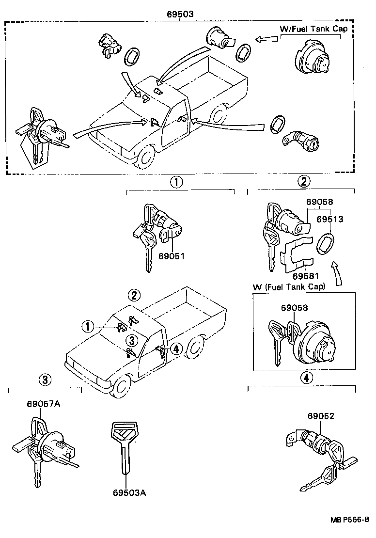 69005-35270 CYLINDER SET, LOCK product image