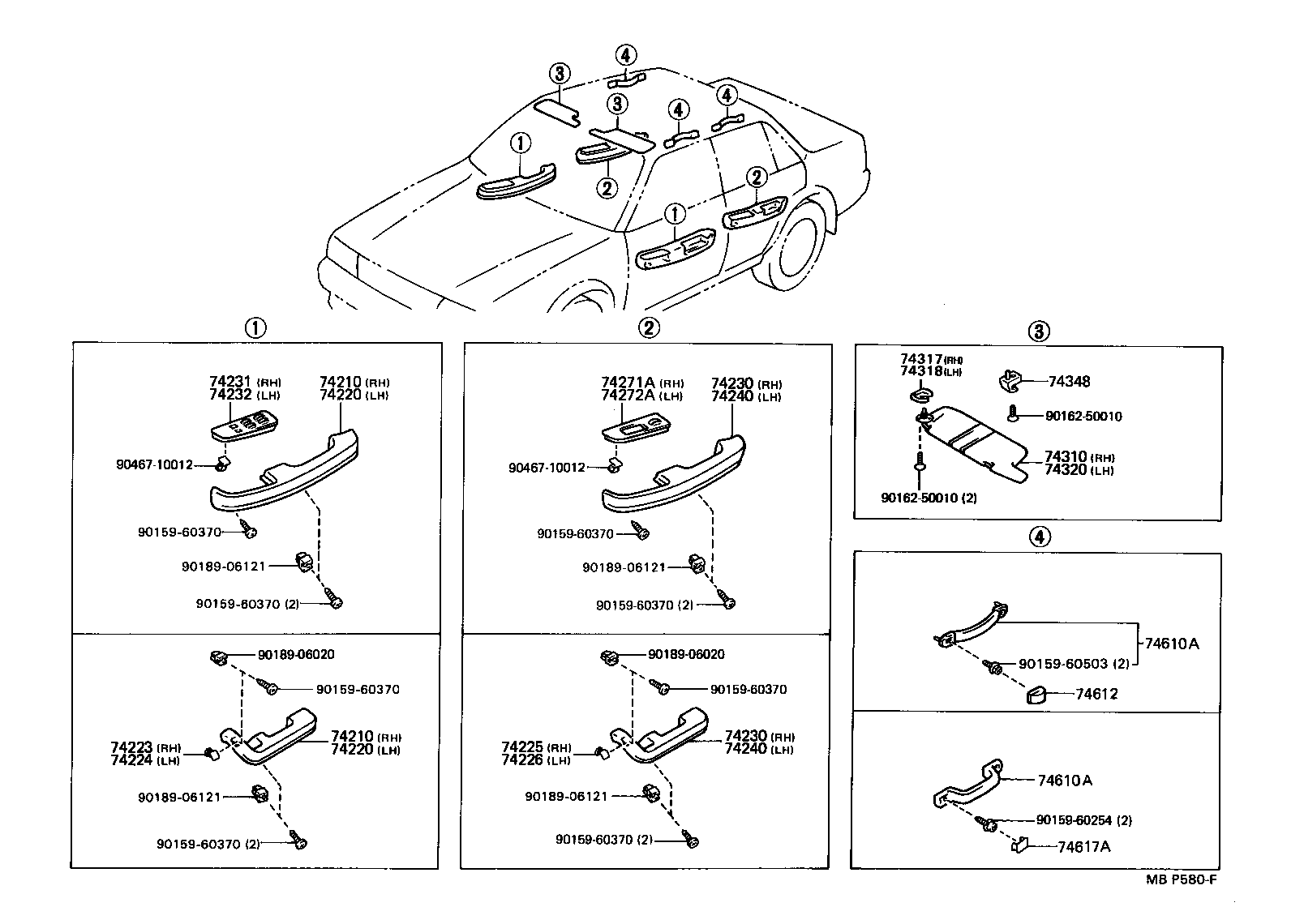 74232-22190 PANEL, FRONT ARMREST BASE, UPPER LH product image