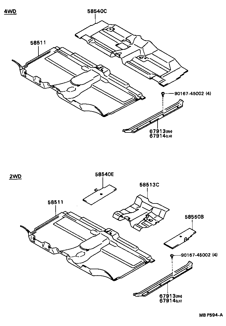 58510-35360-B0 CARPET ASSY, FLOOR, FRONT product image