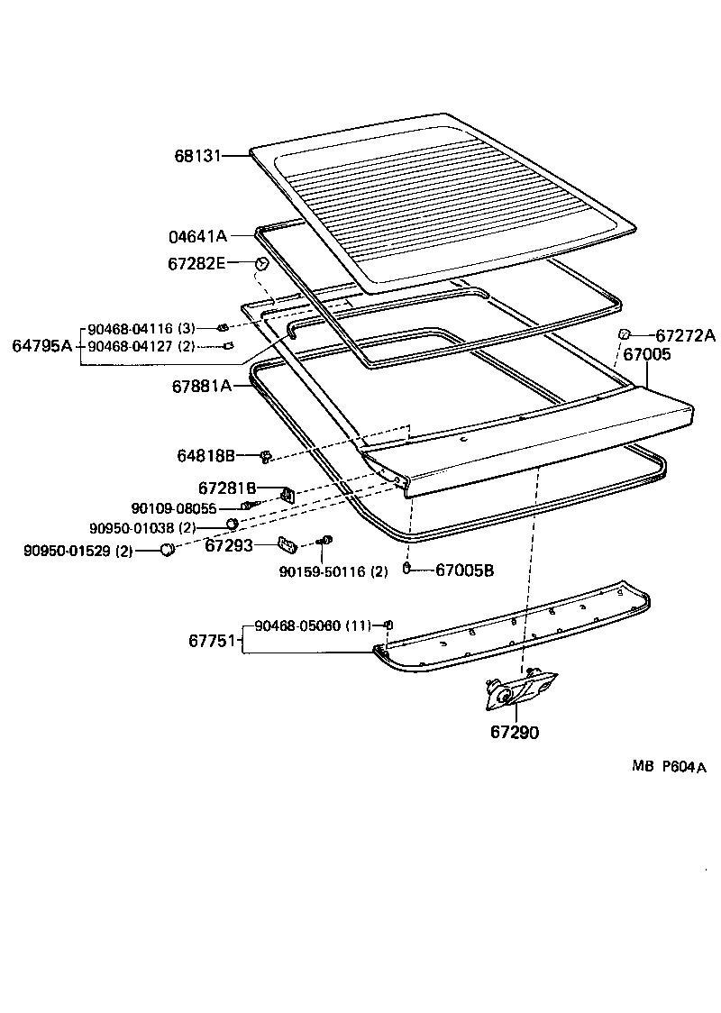 67290-14010 DAMPER ASSY, BACK DOOR product image