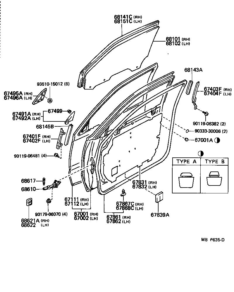 67404-91601 FRAME SUB-ASSY, FRONT DOOR, REAR LOWER LH product image