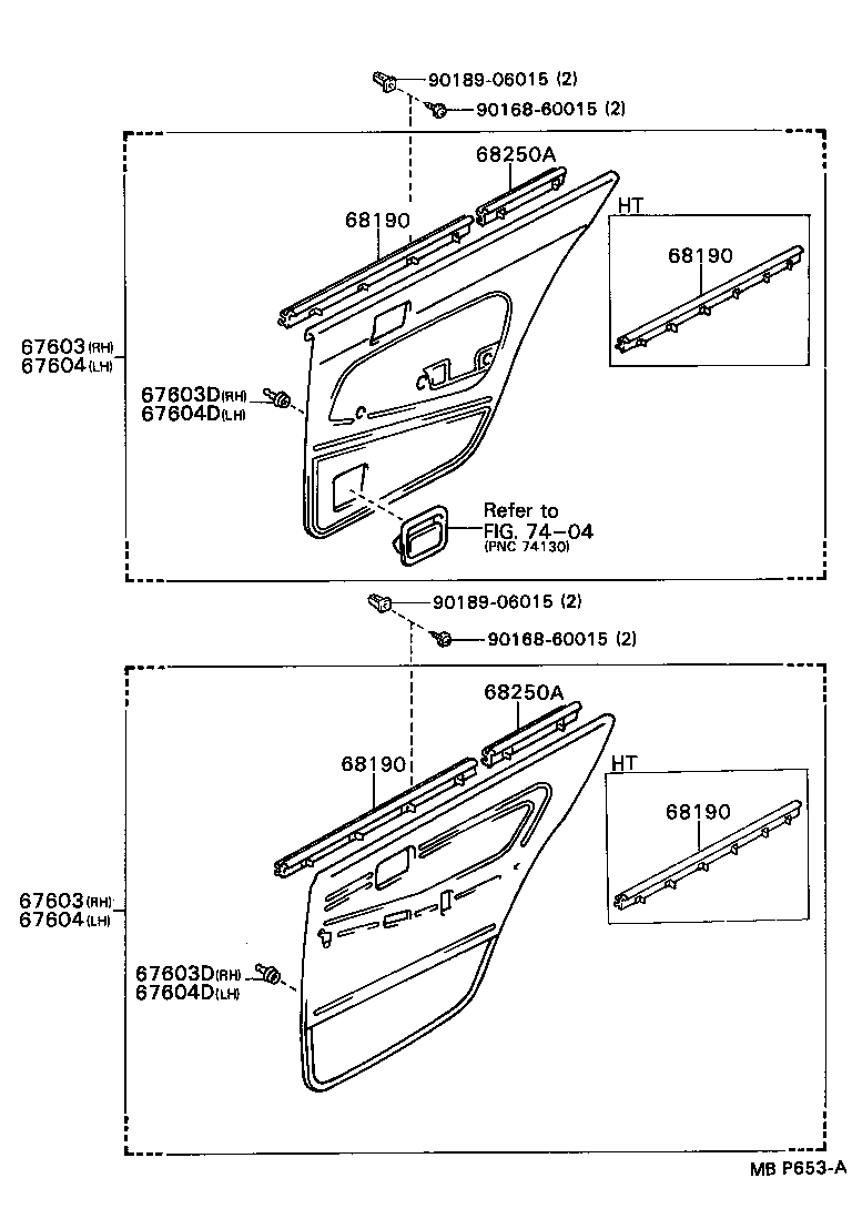 67003-22280 PANEL SUB-ASSY, REAR DOOR, RH product image