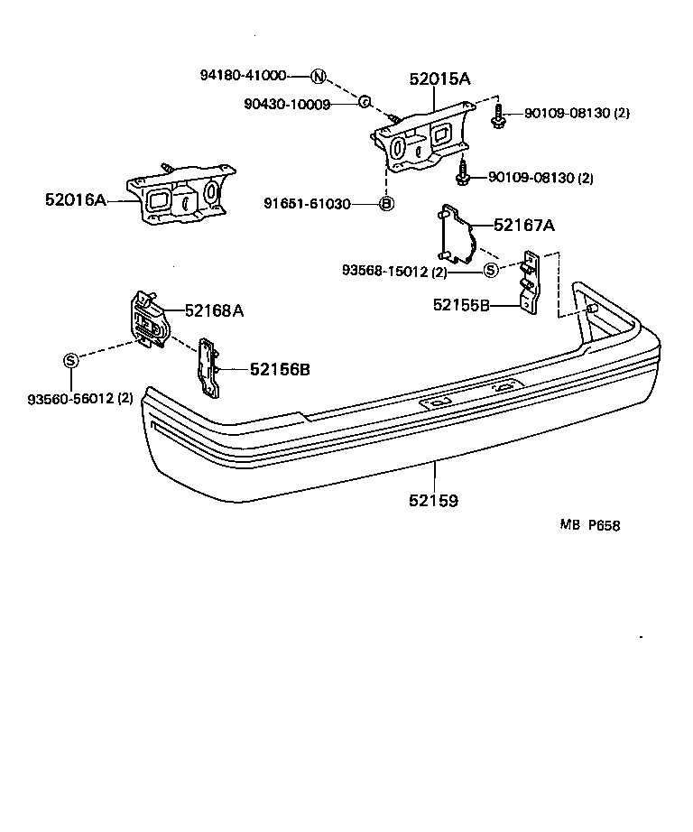 52015-10060 ARM SUB-ASSY, REAR BUMPER, RH product image