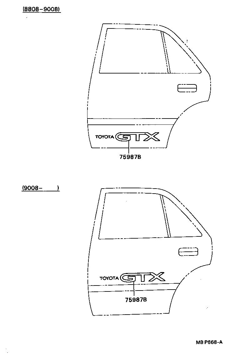 75991-22040 STRIPE, QUARTER, RH NO.1 product image