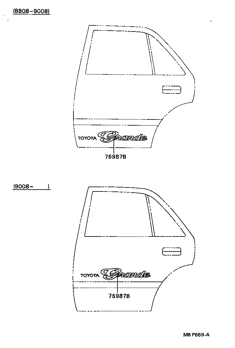75991-22040 STRIPE, QUARTER, RH NO.1 product image
