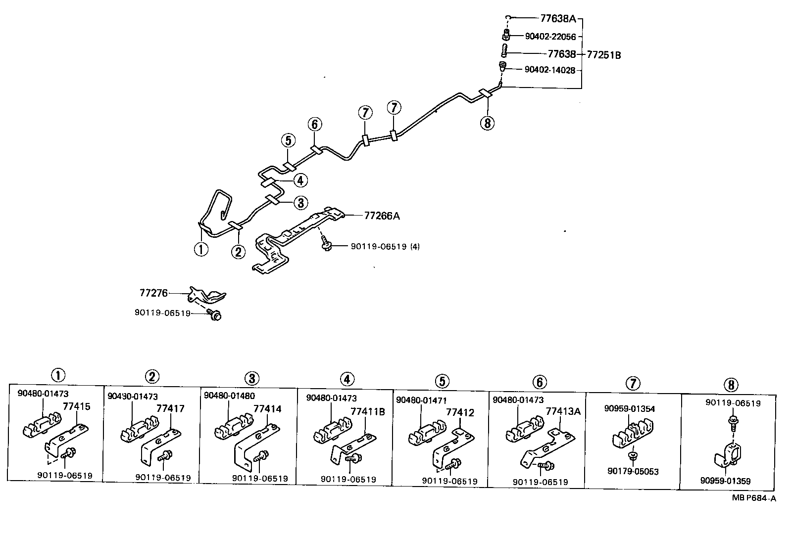 77360-91601 SPRING, FUEL FILLER OPENING LID HINGE product image