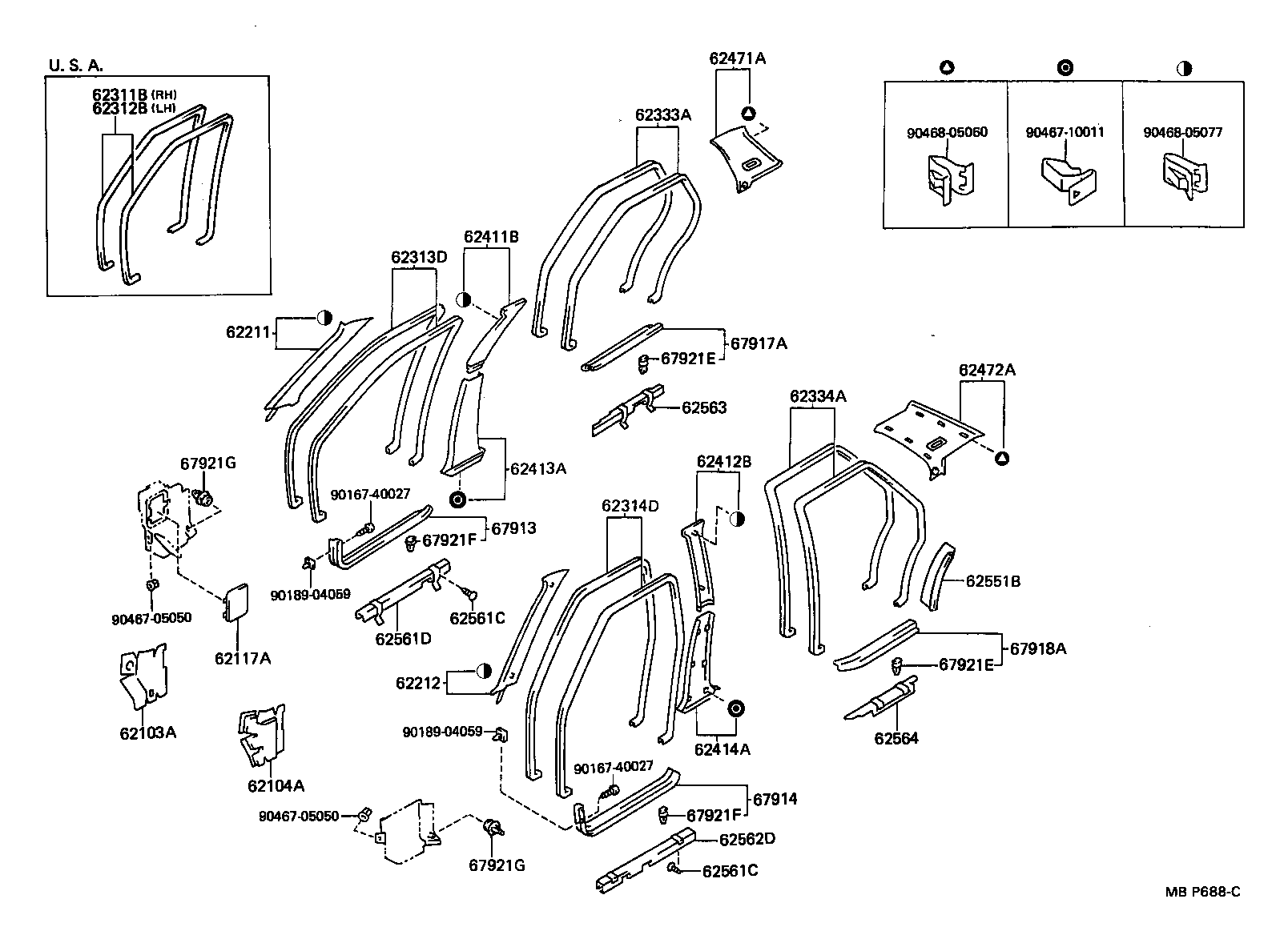 Toyota 62210-22040-04 GARNISH, FRONT PILLAR, RH