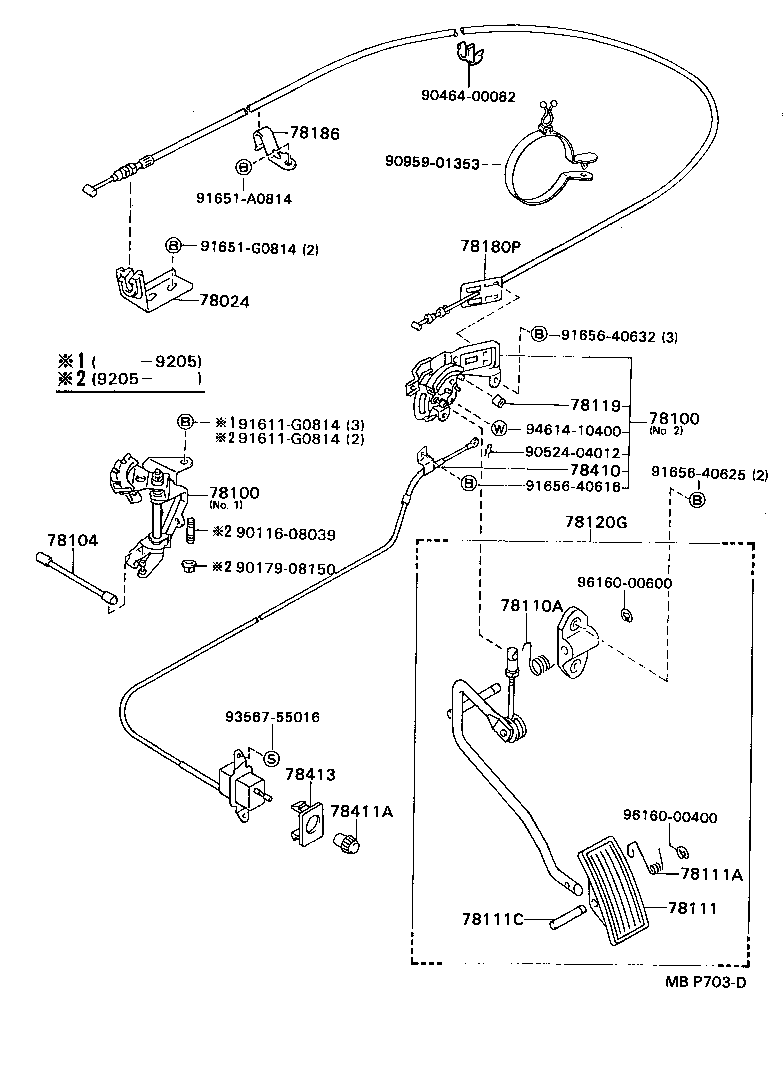 78024-30100 BRACKET SUB-ASSY, ACCELERATOR CONTROL CABLE product image