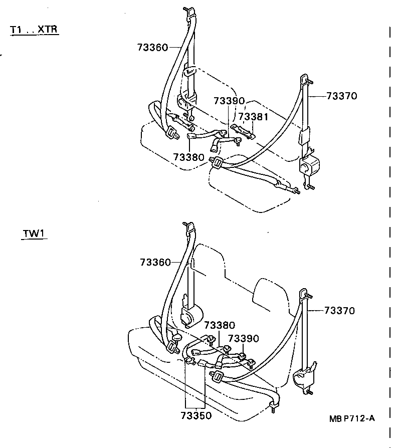 73230-89181-06 BELT ASSY, FRONT SEAT INNER, RH product image