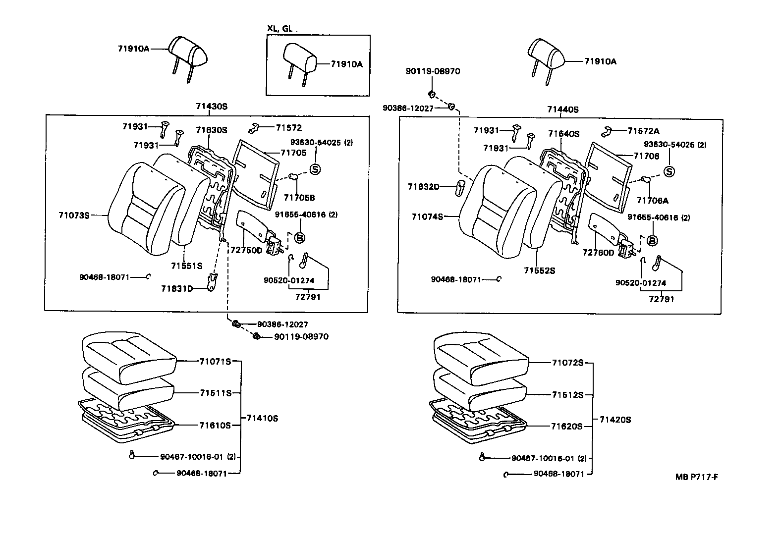 71630-22650 SPRING ASSY, FRONT SEAT BACK, RH(FOR SEPARATE TYPE) product image