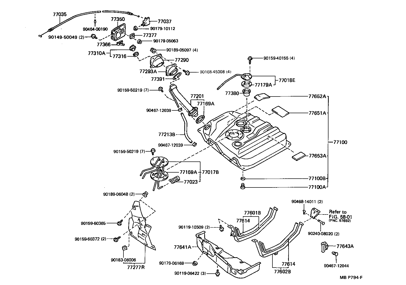 77641-91601 PROTECTOR, FUEL TANK, NO.1 product image