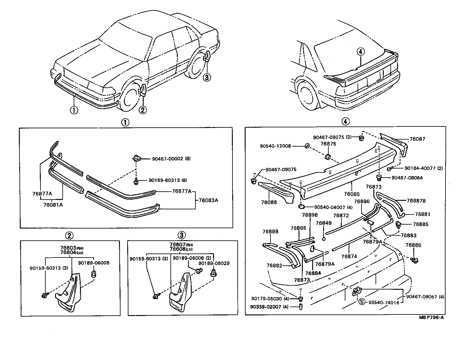 76871-20904 SPOILER SUB-ASSY, REAR product image
