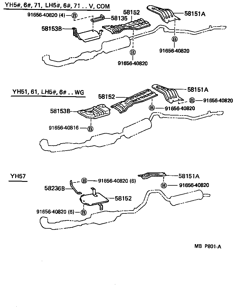 58236-95J00 BRACKET, CENTER FLOOR HEAT INSULATOR product image