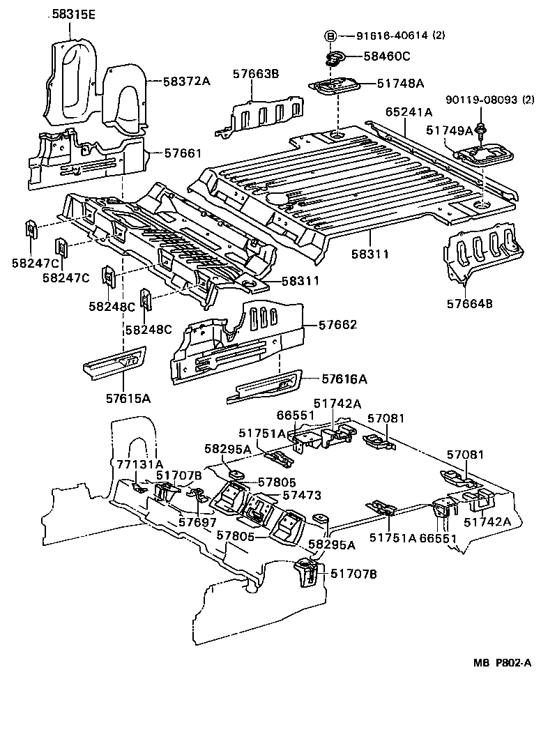 Toyota 58325-89101 COVER, REAR FLOOR SERVICE HOLE