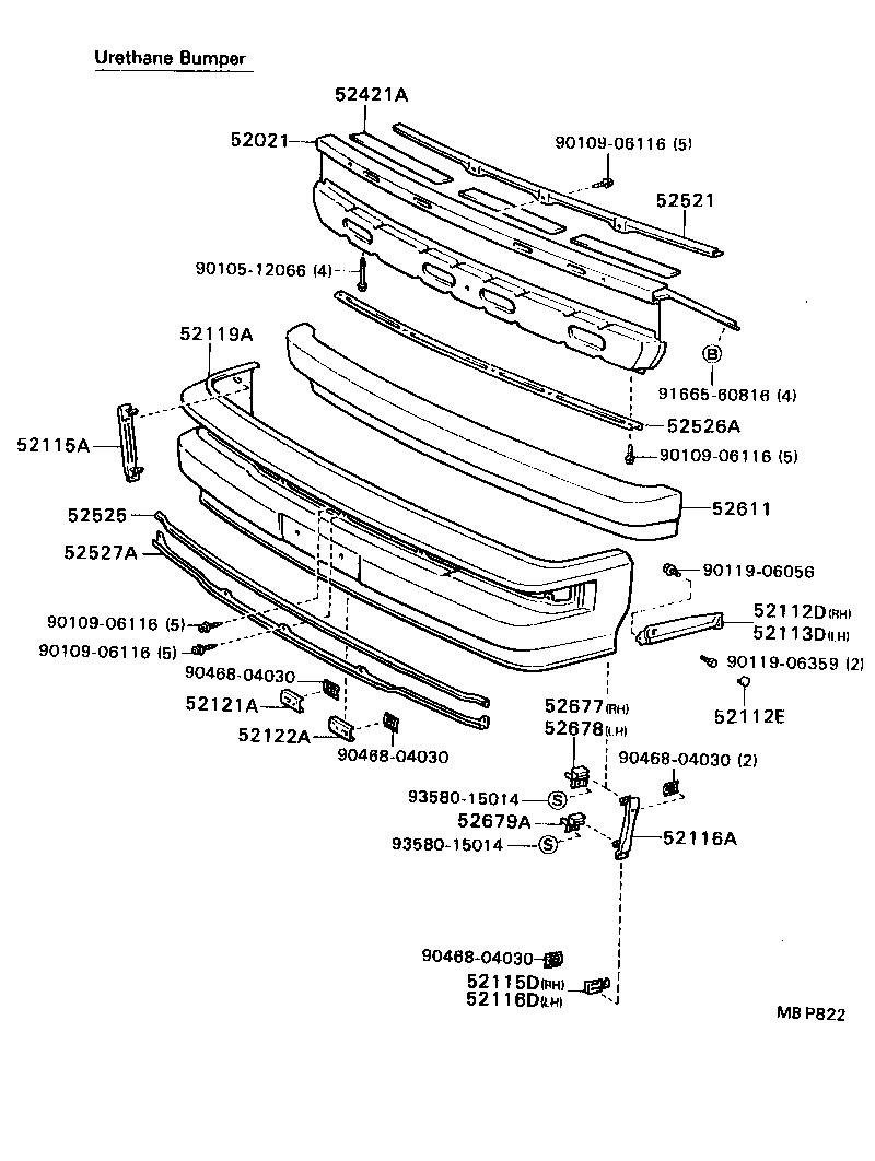 52611-28040 ABSORBER, FRONT BUMPER ENERGY product image