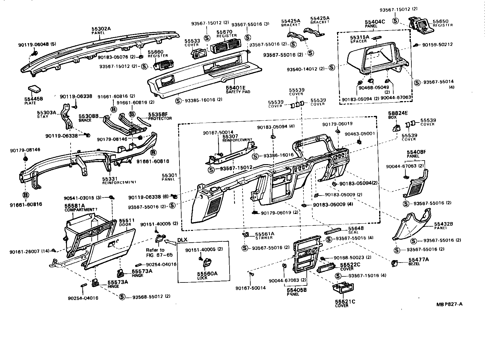 55650-87002-16 REGISTER ASSY, INSTRUMENT PANEL, NO.1 product image