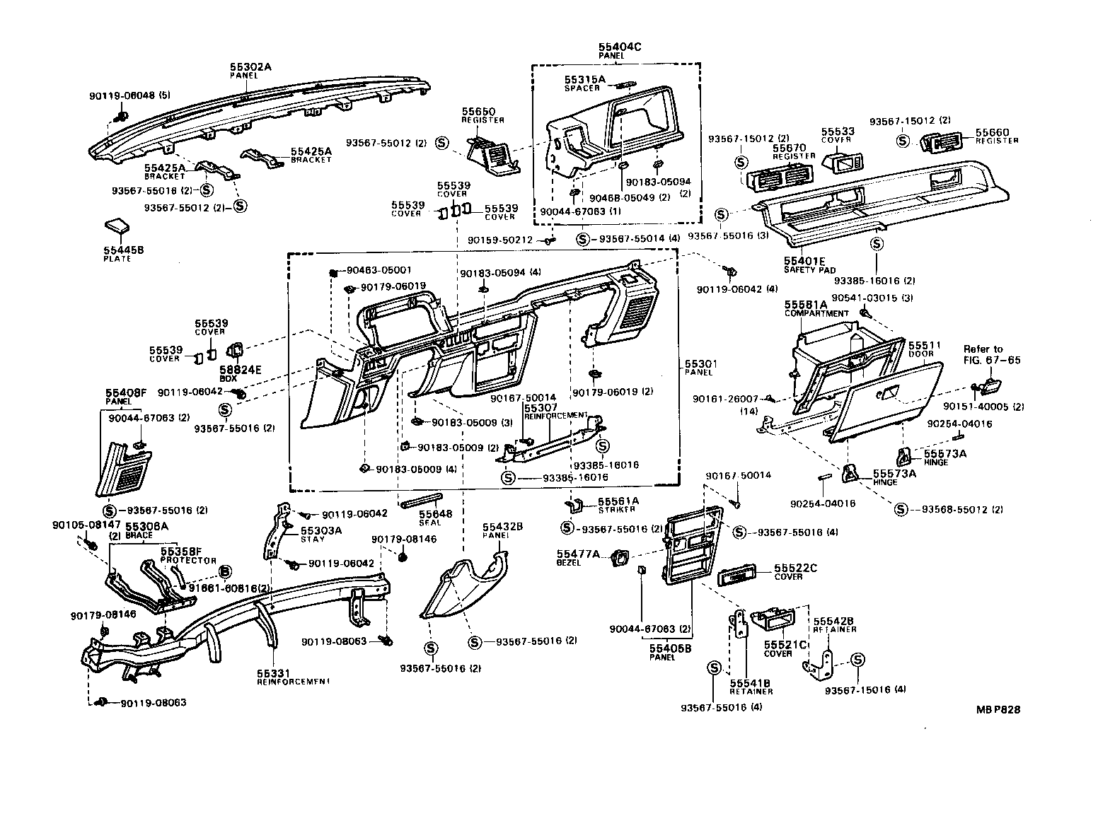 55650-87002-16 REGISTER ASSY, INSTRUMENT PANEL, NO.1 product image