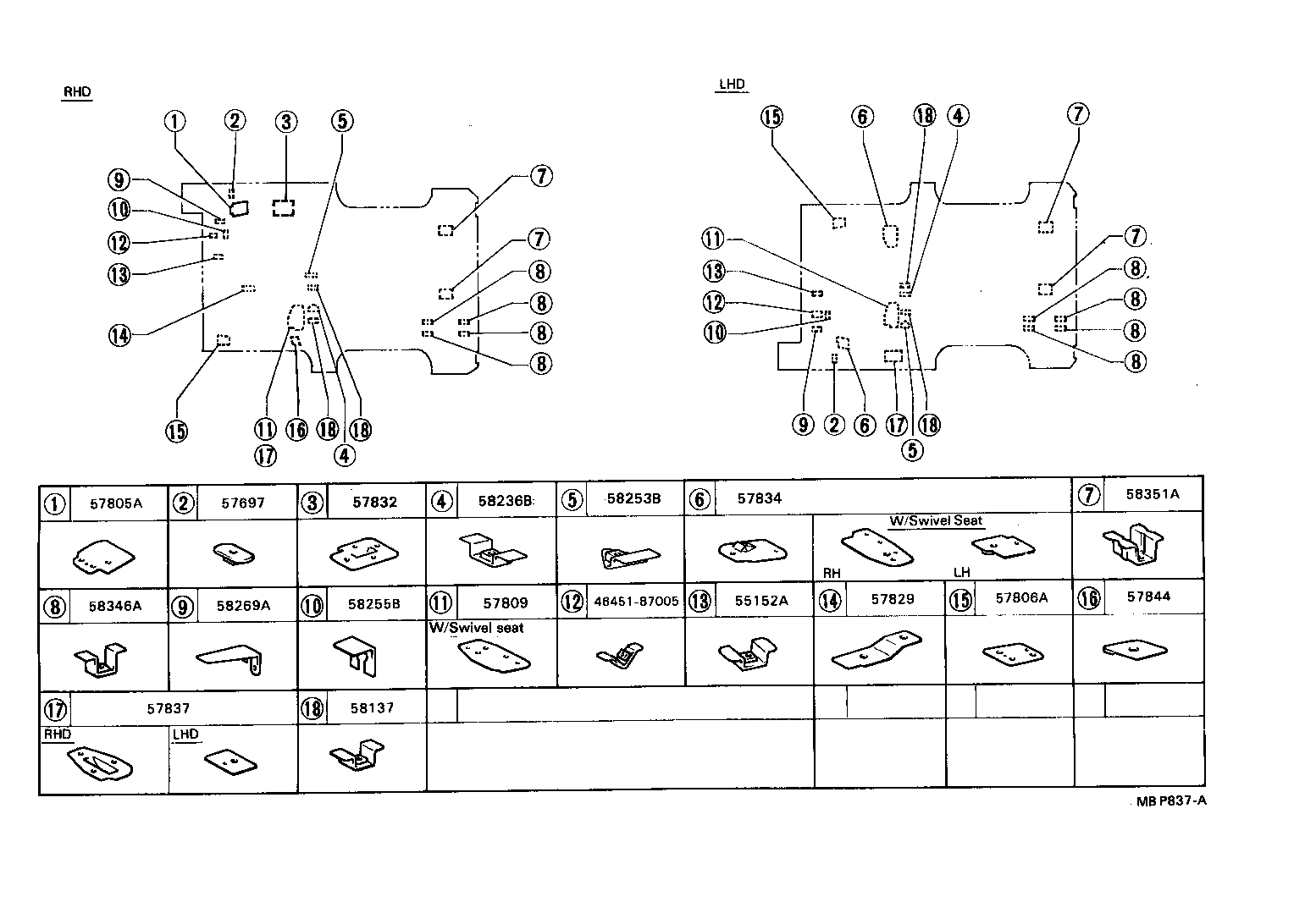 58311-95D00 PAN, REAR FLOOR product image