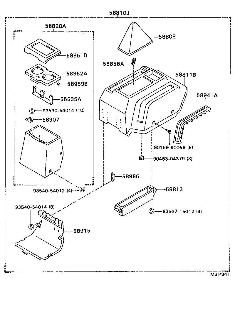 58810-95D22-06 BOX ASSY, CONSOLE product image