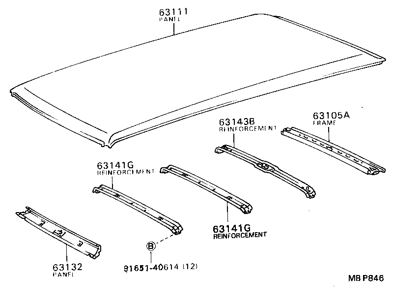 63239-87002 STOPPER, SLIDING ROOF PANEL product image