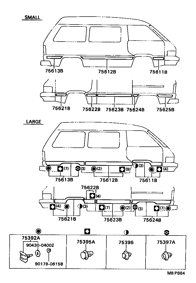 76605-87002-46 MOULDING, SIDE PANEL, NO.2 RH product image