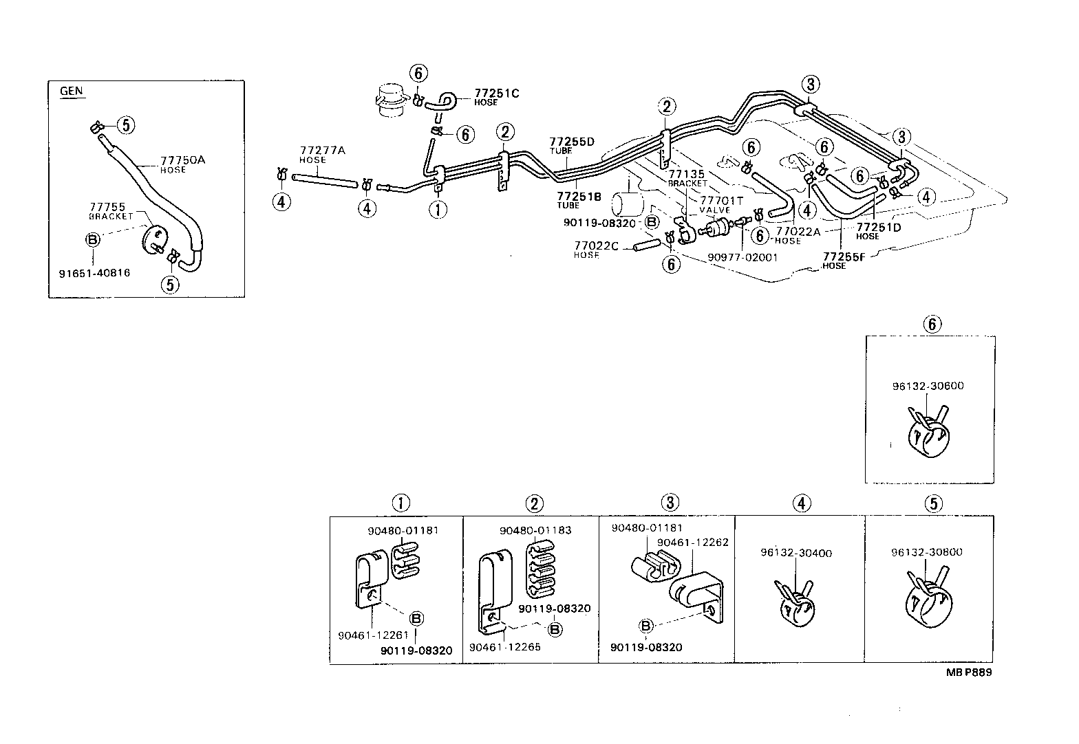 77249-28060 HOSE, FUEL, NO.1 (FOR FUEL TANK TO CANISTER TUBE) product image