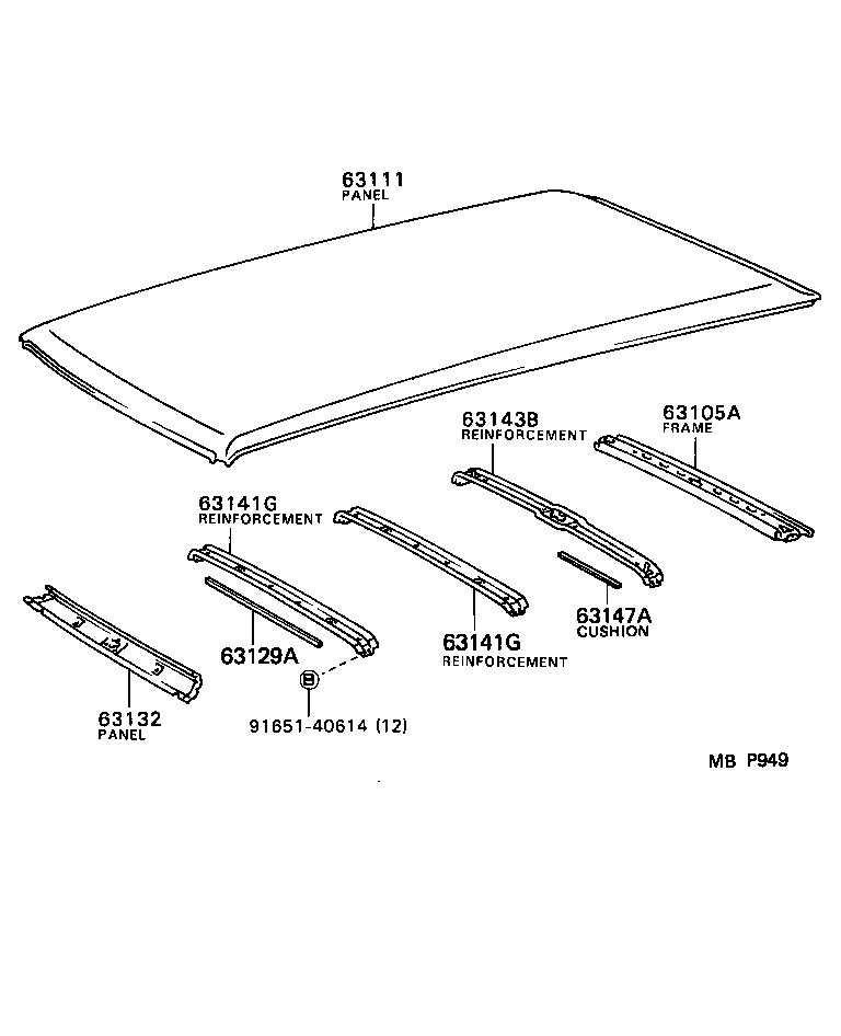 63105-95D01 FRAME SUB-ASSY, BACK DOOR OPENING product image