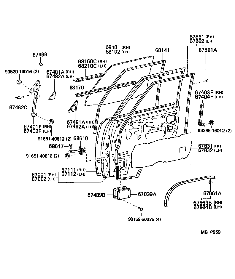 67763-87005-16 BOARD ASSY, FRONT DOOR TRIM, LOWER RH product image