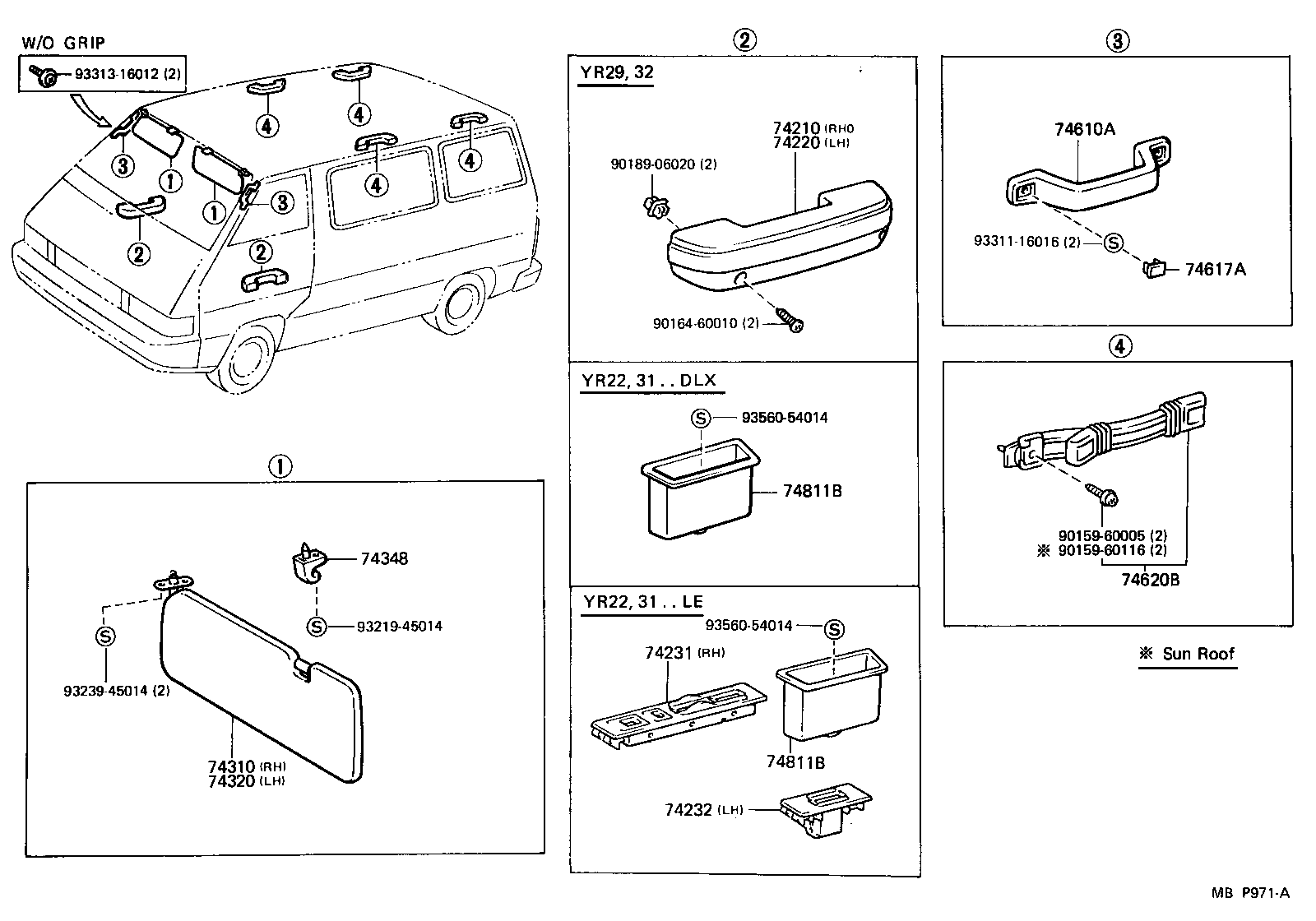 Toyota 74348-32010-06 HOLDER, VISOR
