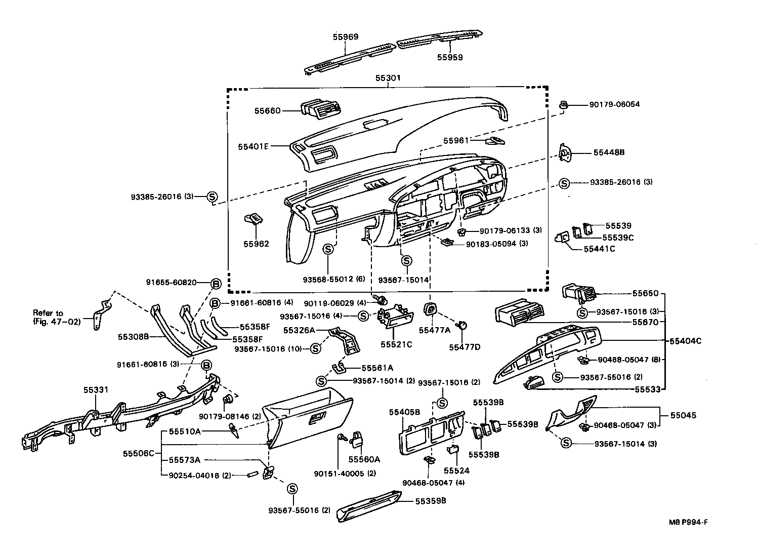 55330-87003 REINFORCEMENT, INSTRUMENT PANEL product image