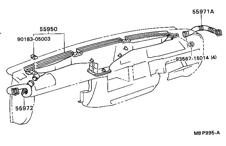 55950-87004 NOZZLE ASSY, DEFROSTER product image