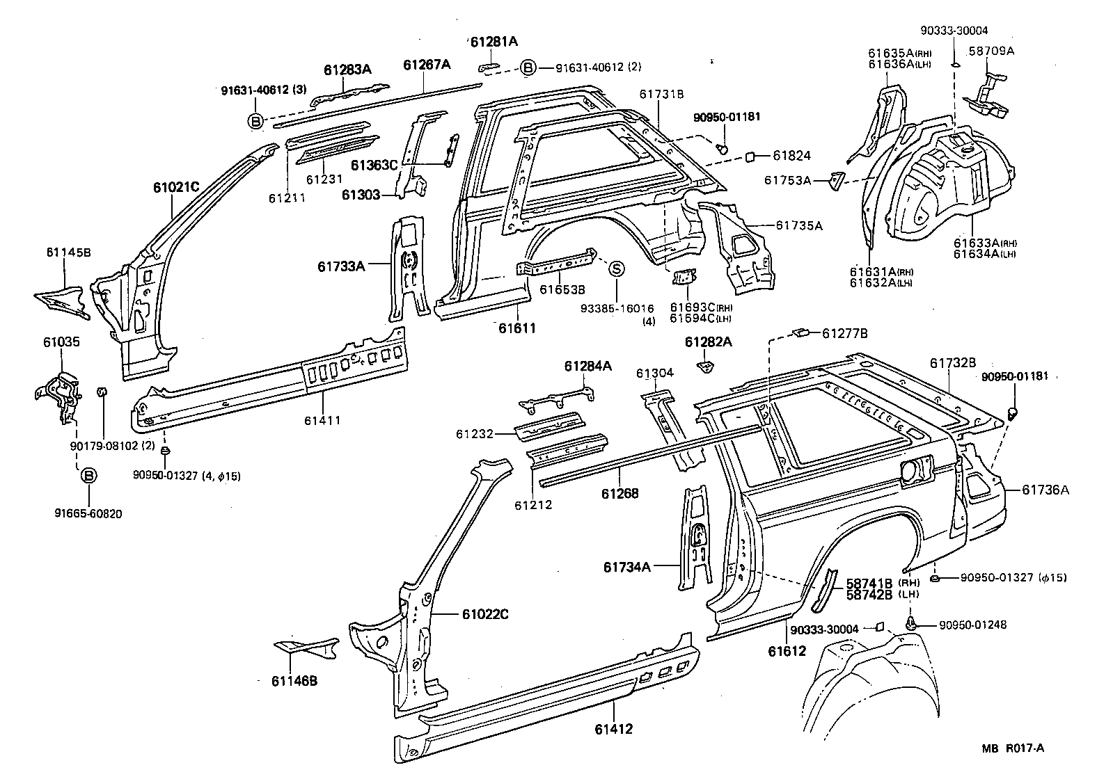 Toyota 61602-16934 PANEL, QUARTER, LH