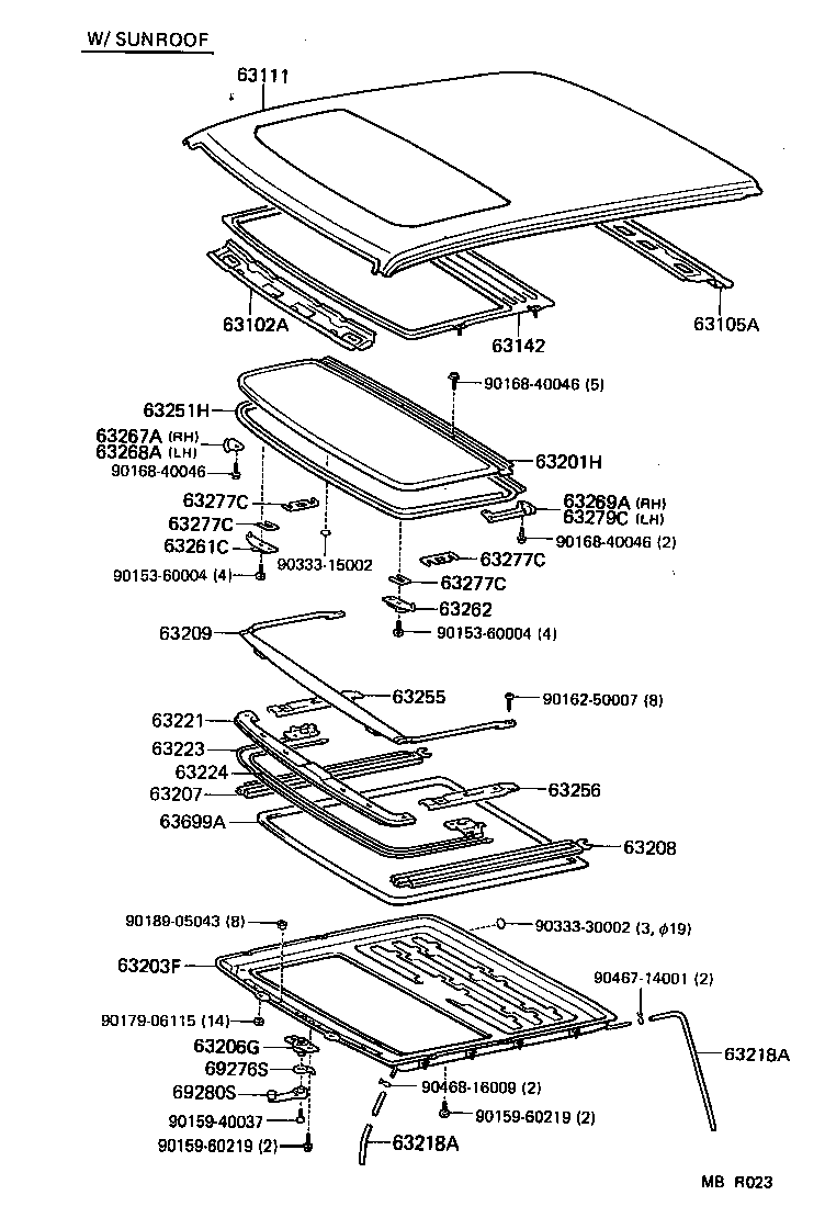 64811-16240 GLASS, BACK WINDOW product image