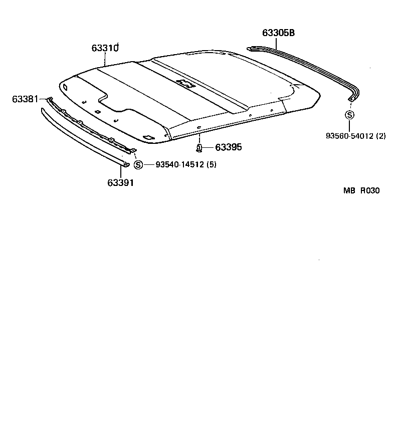 90467-24001 CLIP, ROOF HEADLINING product image
