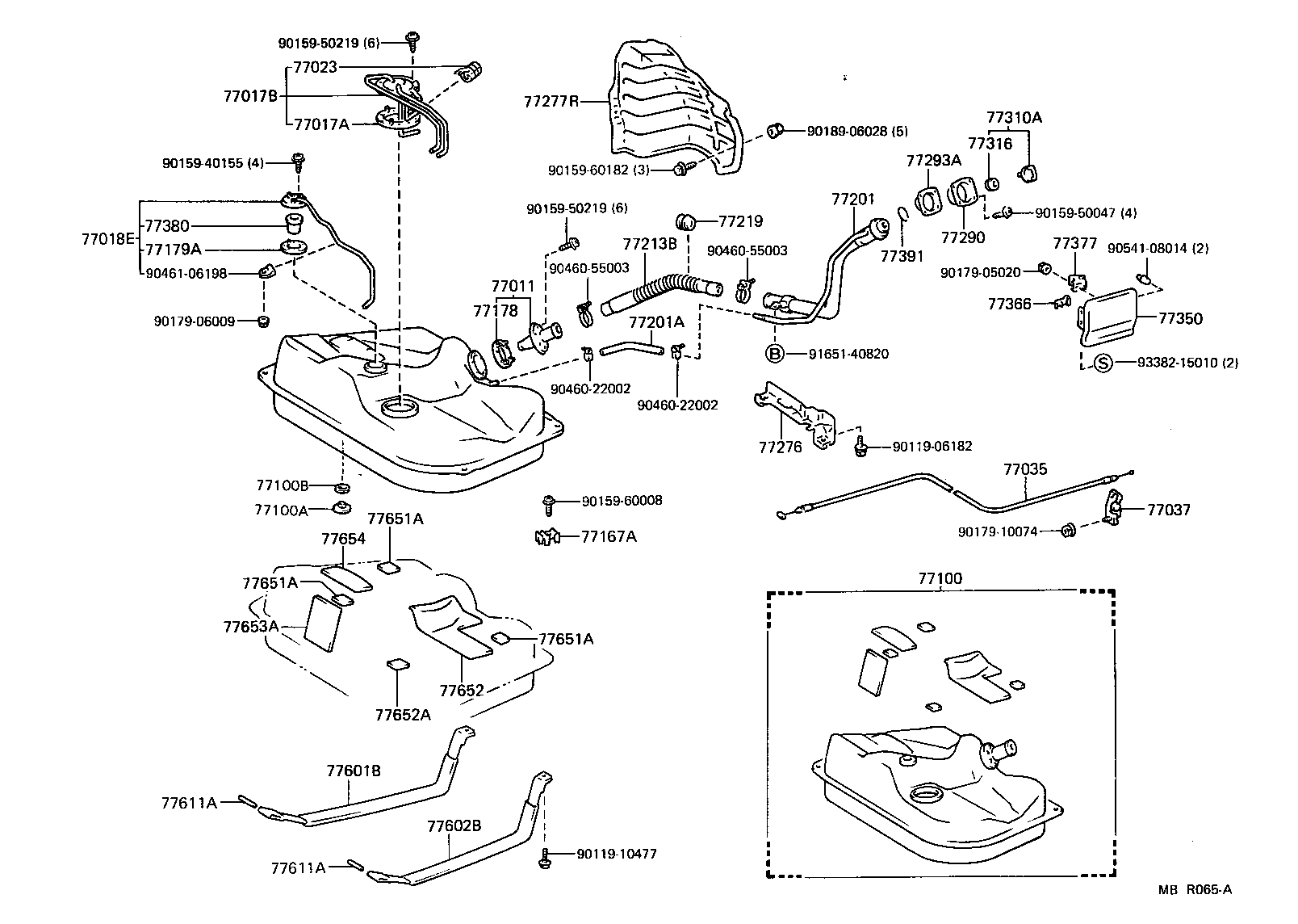 Toyota 77001-19495 TANK ASSY, FUEL