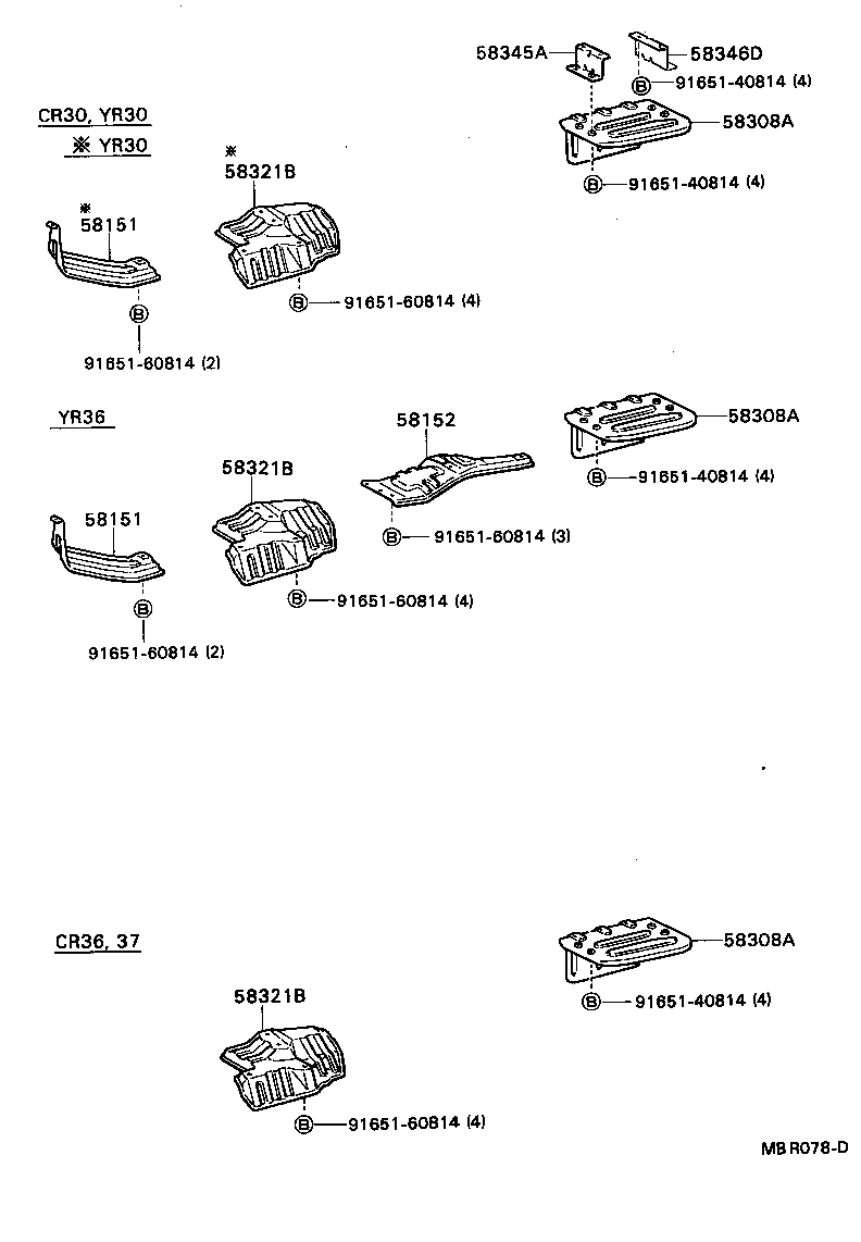 58152-87002 INSULATOR SUB-ASSY, CENTER FLOOR HEAT, NO.2 product image