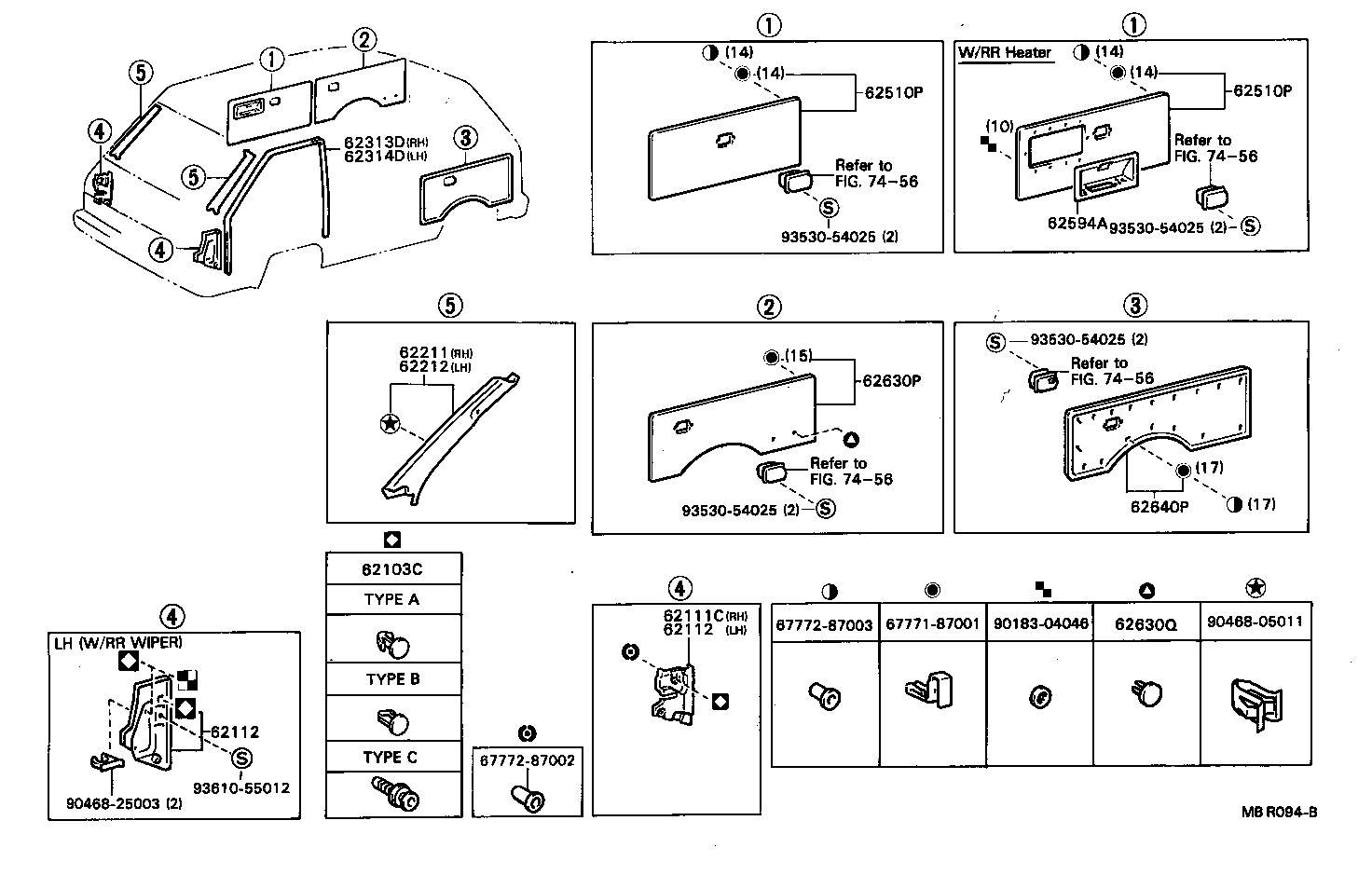 62313-87003-06 TRIM, FRONT DOOR OPENING, RH product image