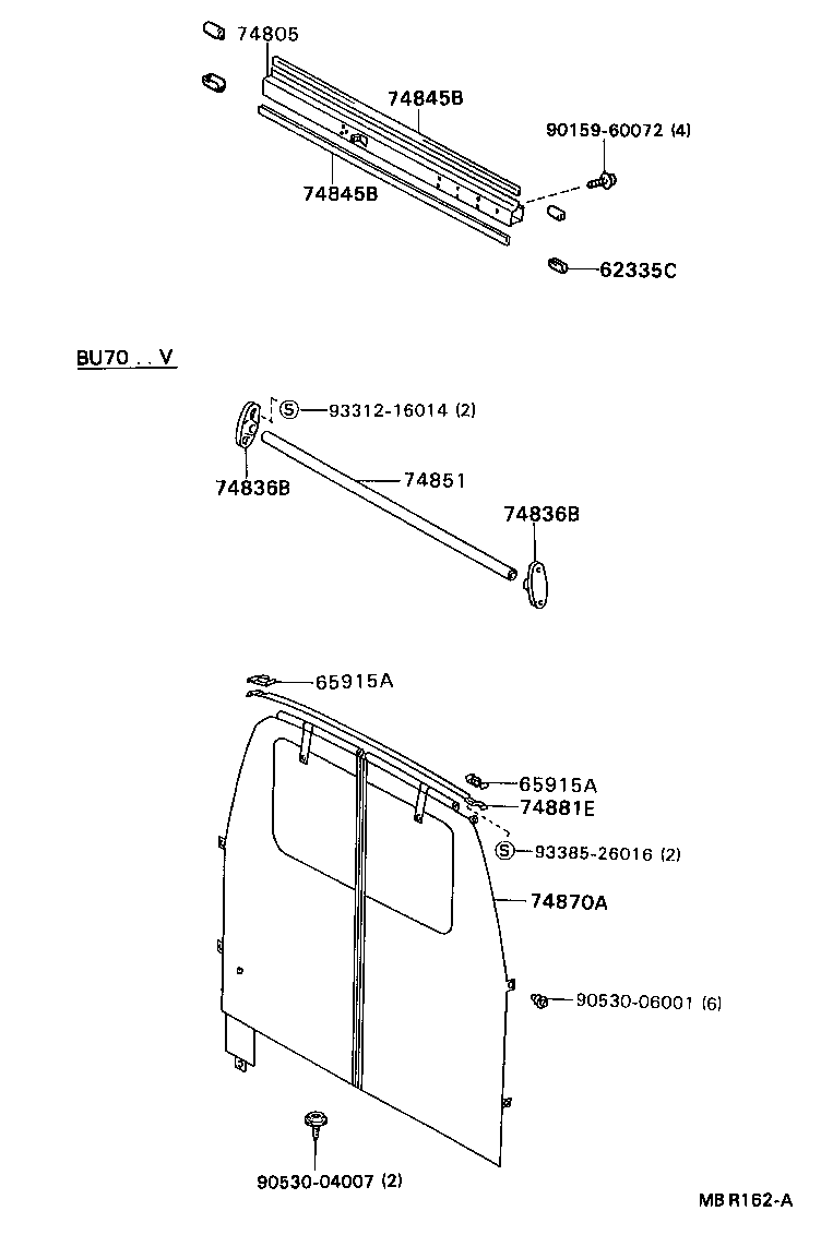 74836-92602-C0 BRACKET, SEPARATOR BAR, NO.2 product image