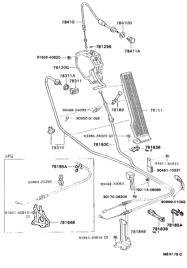 78150-37040 WIRE ASSY, ACCELERATOR FLEXIBLE product image