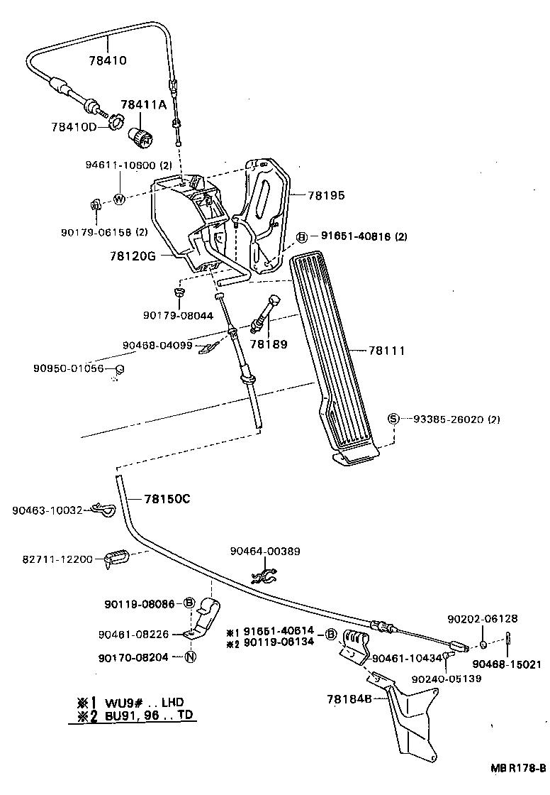 78150-37100 WIRE ASSY, ACCELERATOR FLEXIBLE product image