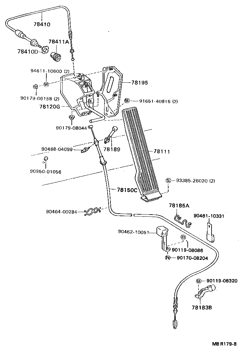 78150-37110 WIRE ASSY, ACCELERATOR FLEXIBLE product image