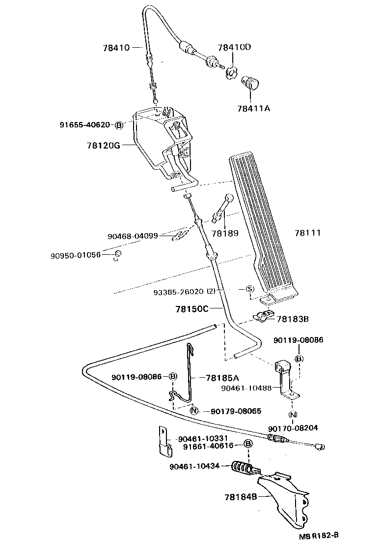 78150-37110 WIRE ASSY, ACCELERATOR FLEXIBLE product image