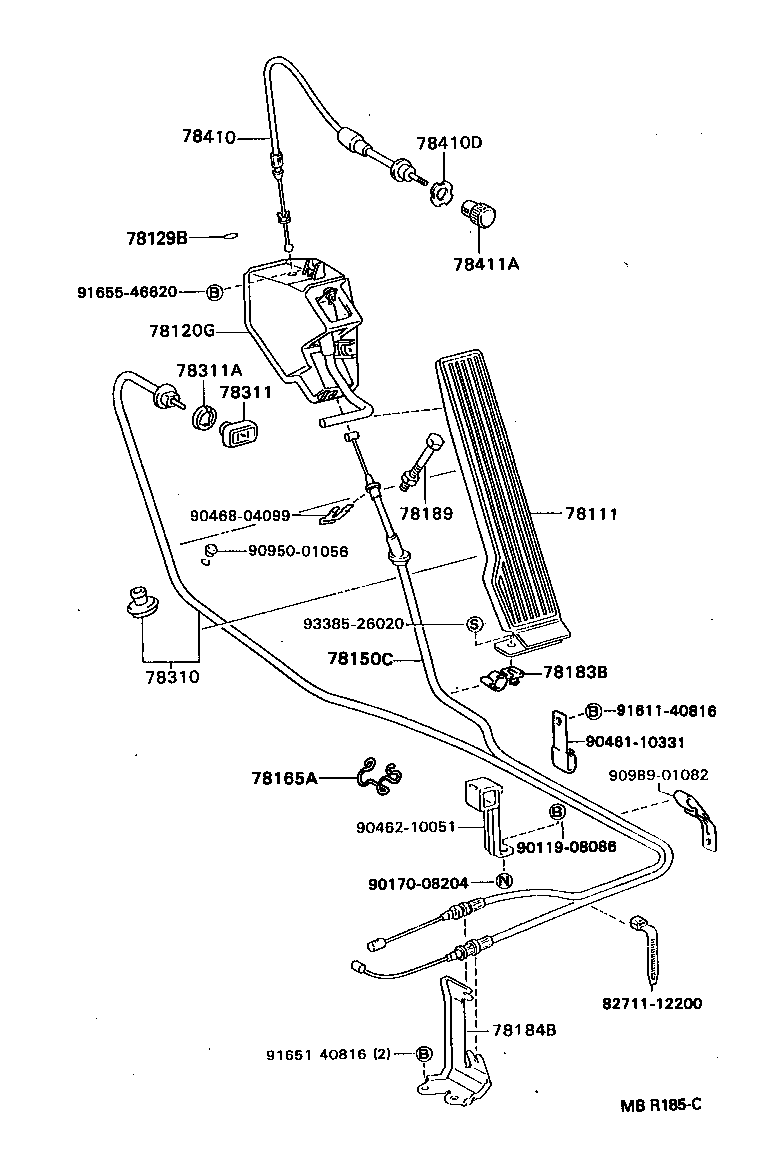 78150-37100 WIRE ASSY, ACCELERATOR FLEXIBLE product image