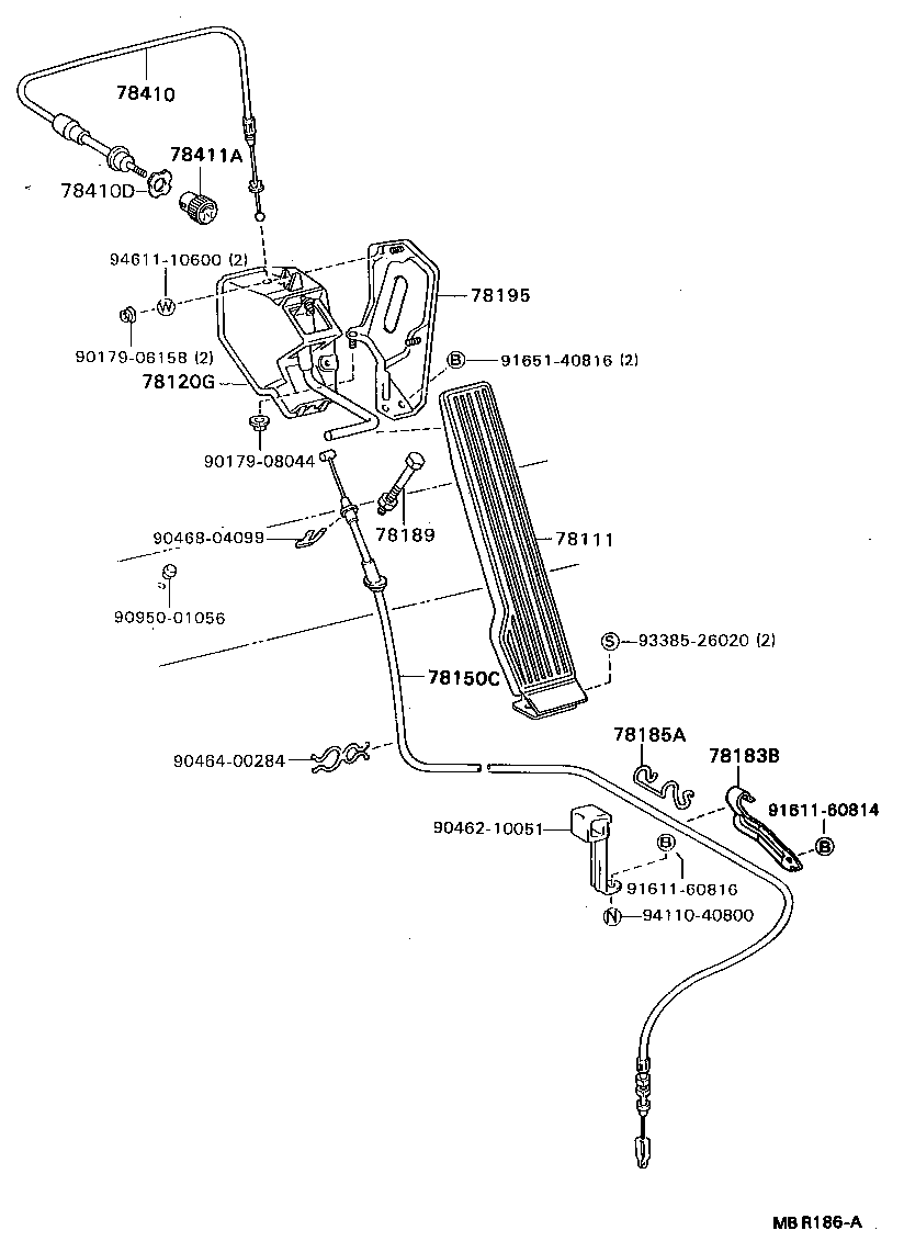 78150-37080 WIRE ASSY, ACCELERATOR FLEXIBLE product image