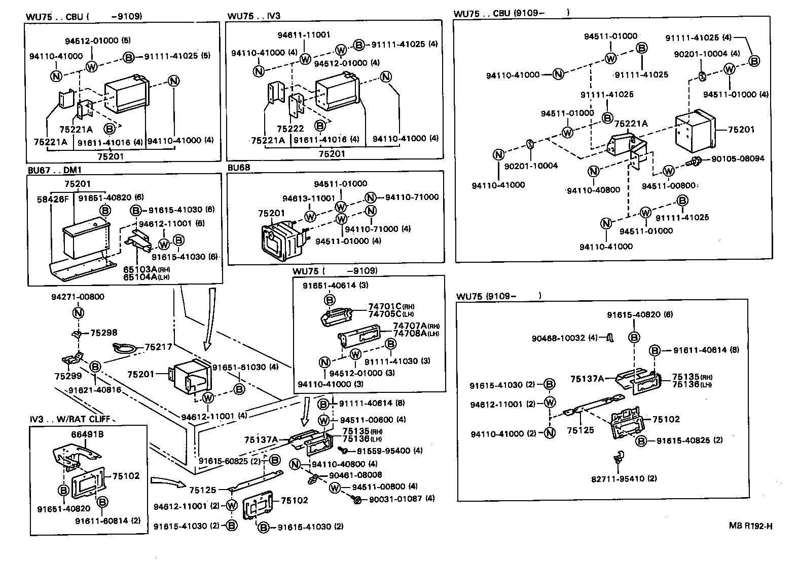 75221-93201 BRACKET, TOOL BOX, RH product image