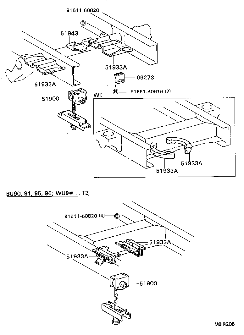 51920-36010 BRACKET SUB-ASSY, SPARE WHEEL CARRIER product image