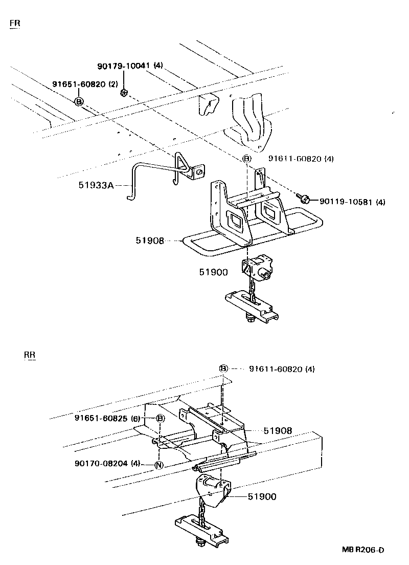 51920-36010 BRACKET SUB-ASSY, SPARE WHEEL CARRIER product image