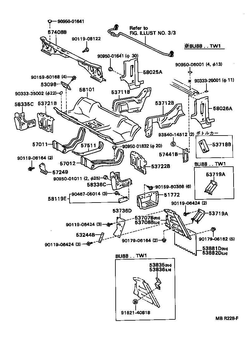 53729-95401 BRACKET, FENDER APRON, LH product image