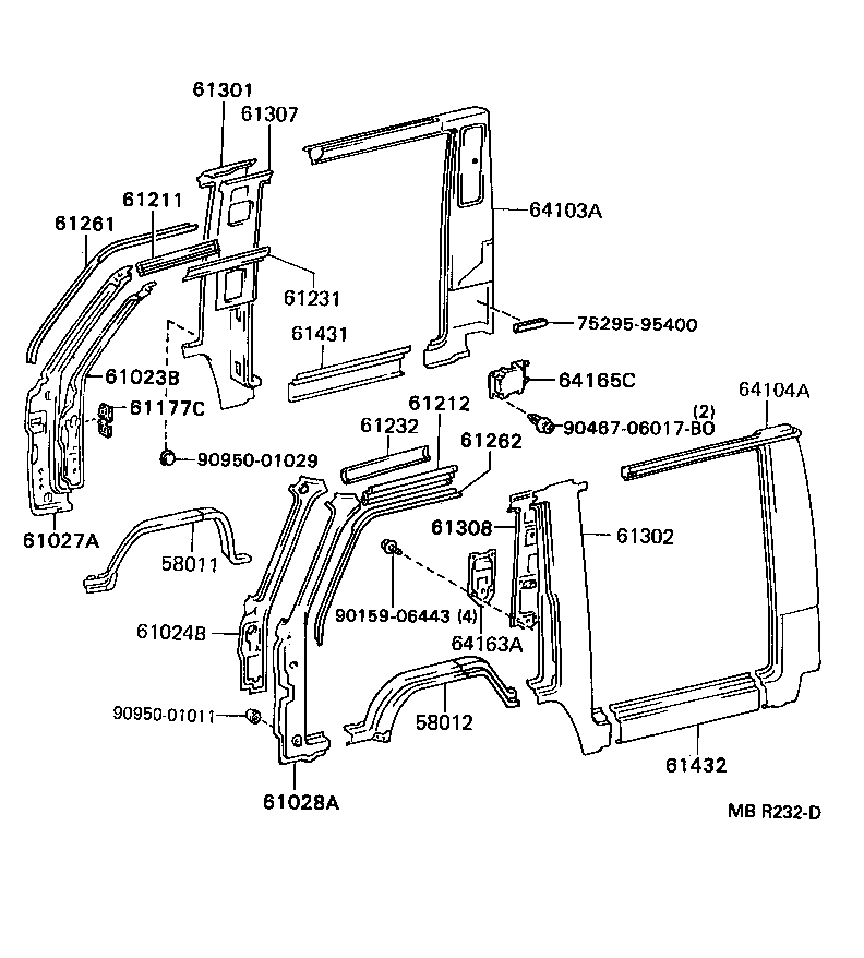 61611-37010 PANEL, QUARTER, RH product image