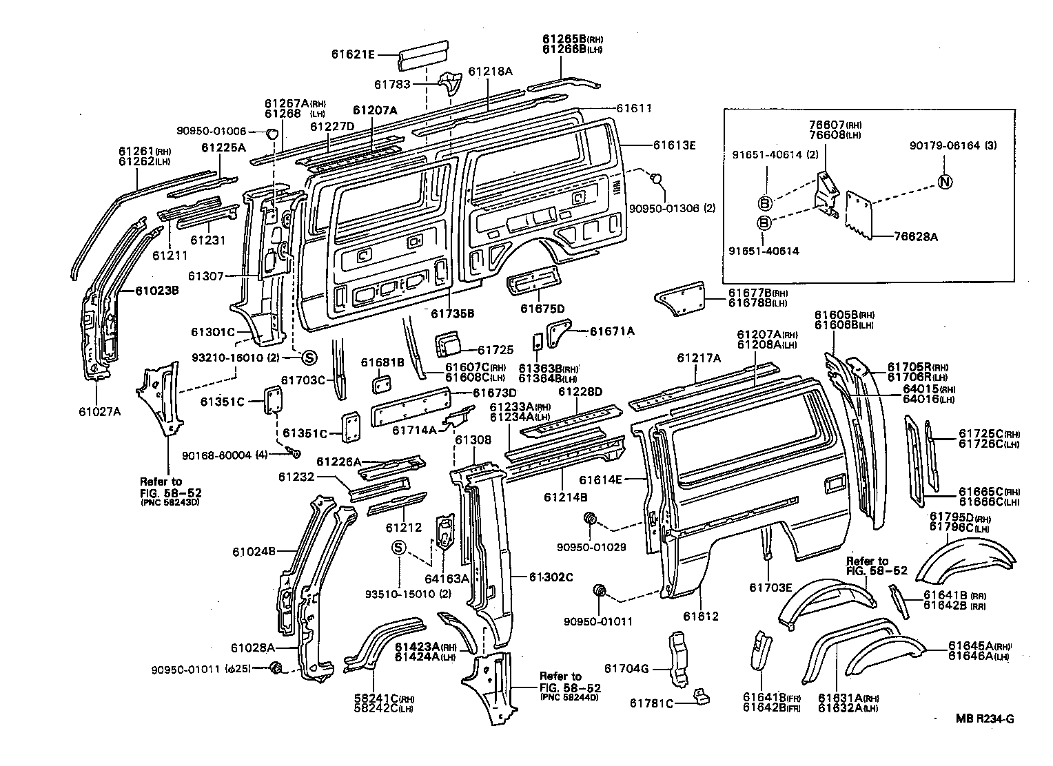 61611-37010 PANEL, QUARTER, RH product image